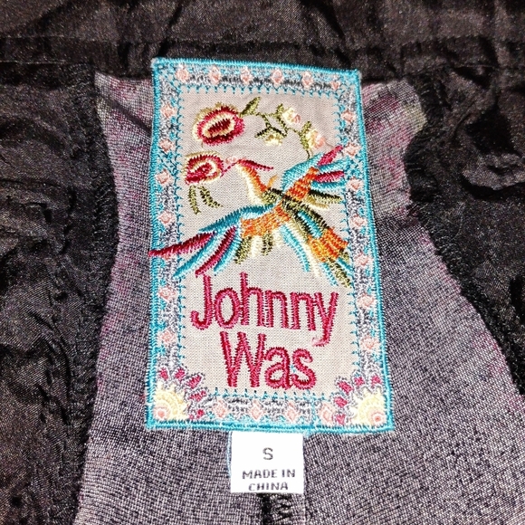 RAYON SILK BLEND VELVET JOHNNY WAS TROUSERS - Picture 2 of 13